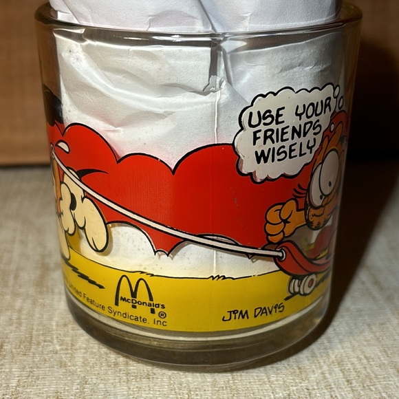 Vintage Garfield Glass Mug McDonalds 1978 - Jim Davis / Anchor Hocking - Picture 2 of 13
